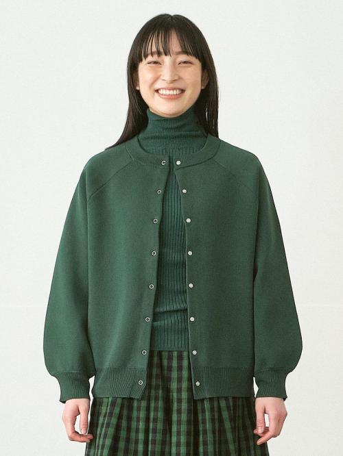 スナップボタンカーディガン　E総針編み