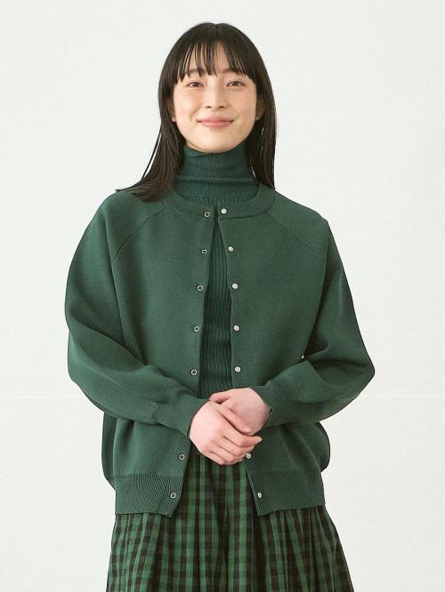 スナップボタンカーディガン　E総針編み