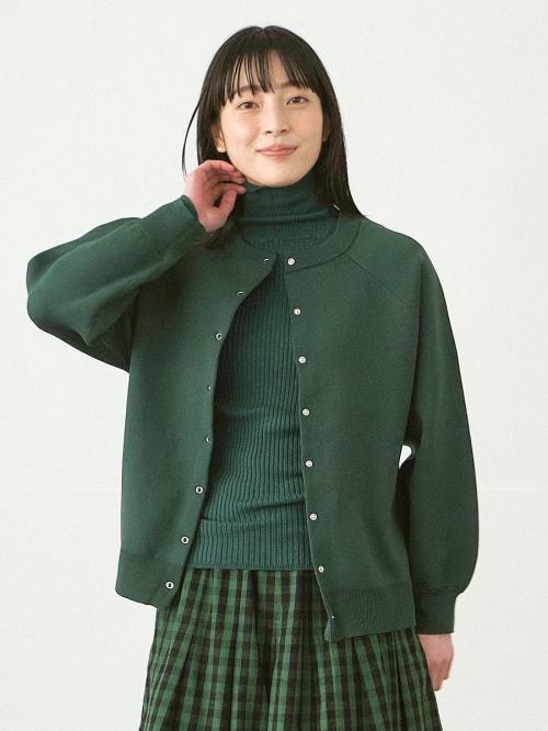 スナップボタンカーディガン　E総針編み