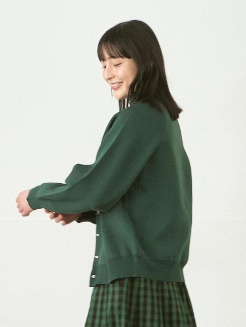 スナップボタンカーディガン　E総針編み