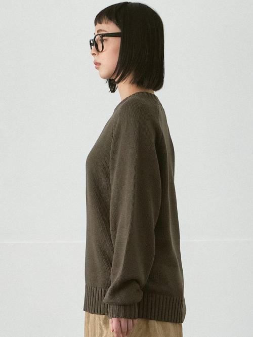 クルーネックニット  綿天竺5G