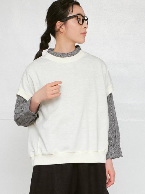 フレンチスリーブプルオーバーベスト　T/C裏毛