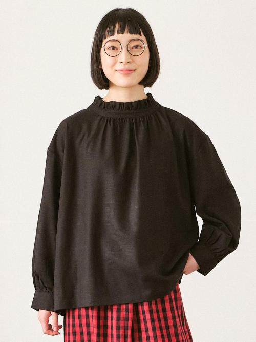 スタンドフリルブラウス　C/L/R/Eツイル