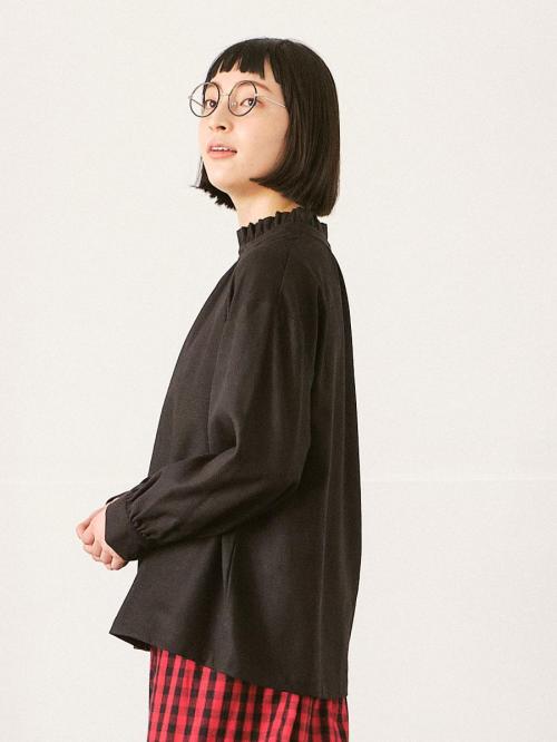 スタンドフリルブラウス　C/L/R/Eツイル