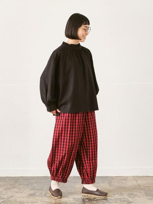スタンドフリルブラウス　C/L/R/Eツイル
