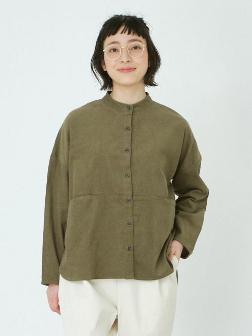 バンドカラーシャツジャケット　16Wコーデュロイ　