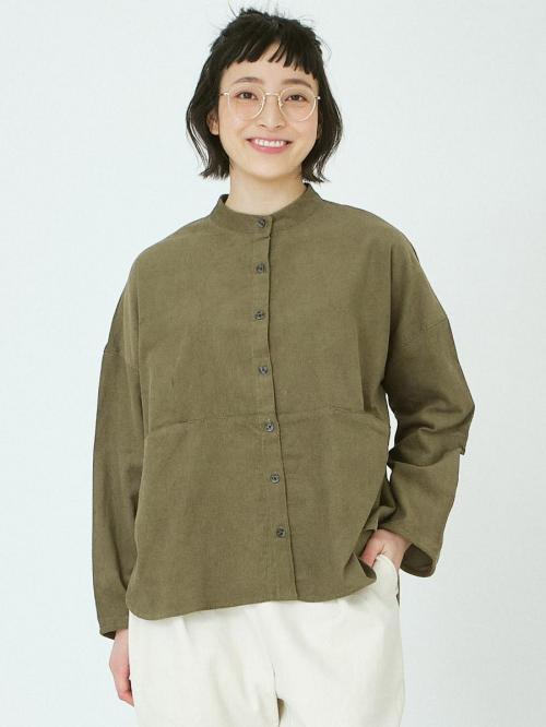 バンドカラーシャツジャケット　16Wコーデュロイ　