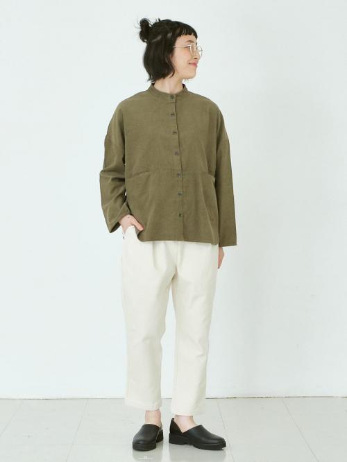 バンドカラーシャツジャケット　16Wコーデュロイ　
