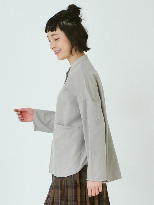 バンドカラーシャツジャケット　16Wコーデュロイ　