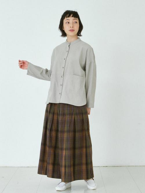 バンドカラーシャツジャケット　16Wコーデュロイ　