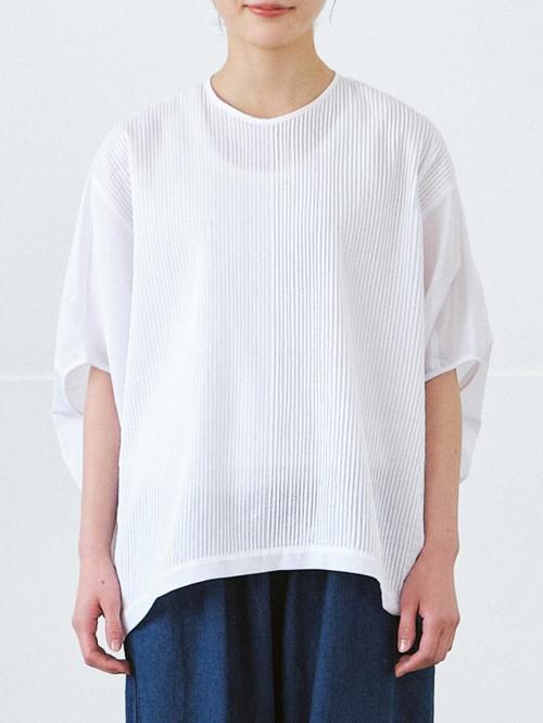 ピンタックドルマンブラウス　綿60ローン