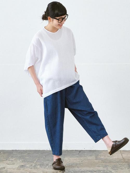 ピンタックドルマンブラウス　綿60ローン