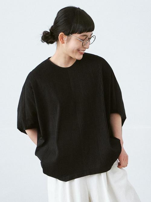 ピンタックドルマンブラウス　綿60ローン