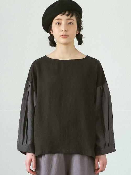 ２WAYキリカエブラウス　綿麻接結