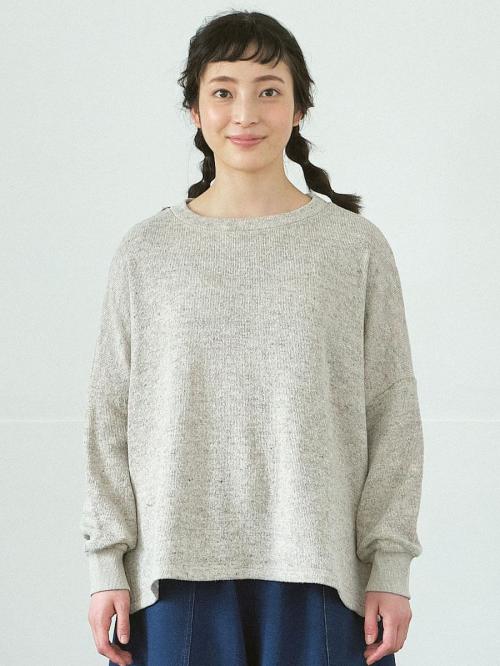 キリカエ長袖カットソー  トップ接結天竺