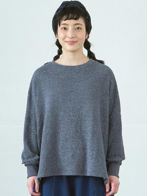 キリカエ長袖カットソー  トップ接結天竺