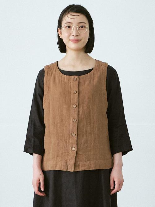 2WAYベスト　綿麻キャンバス