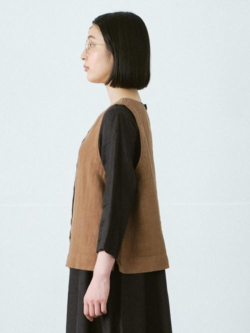 2WAYベスト　綿麻キャンバス