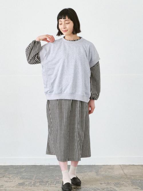 フレンチスリーブプルオーバー　T/C裏毛