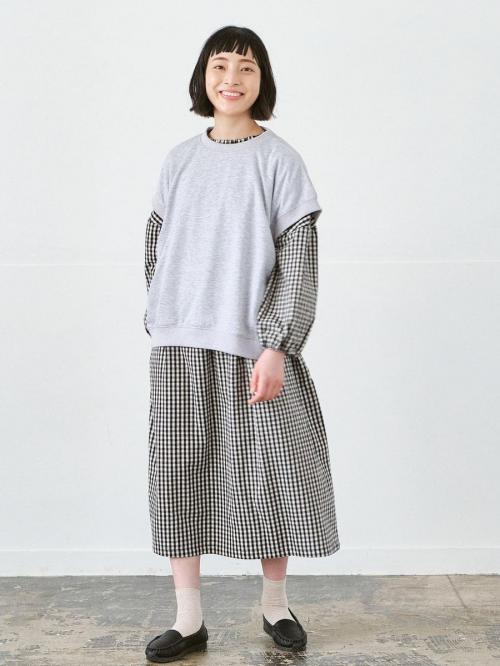 フレンチスリーブプルオーバー　T/C裏毛