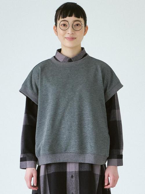 フレンチスリーブプルオーバー　T/C裏毛
