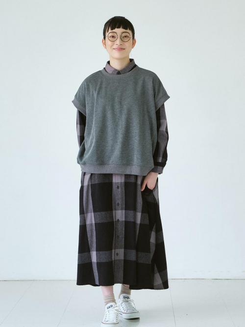 フレンチスリーブプルオーバー　T/C裏毛