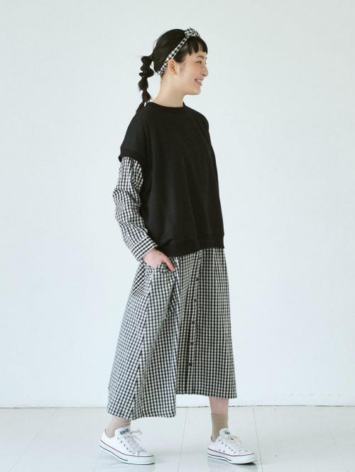 フレンチスリーブプルオーバー　T/C裏毛