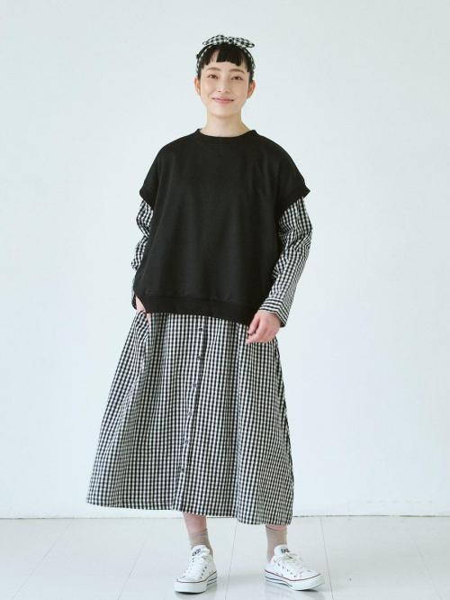 フレンチスリーブプルオーバー　T/C裏毛