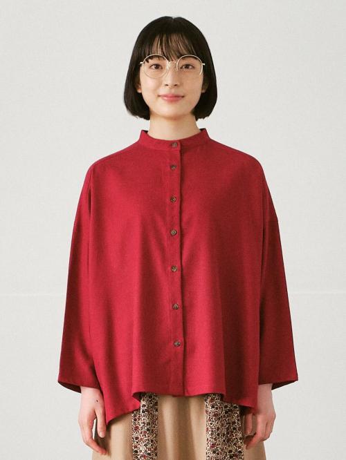 スタンドカラー前後差ブラウス　C/L/R/Eツイル