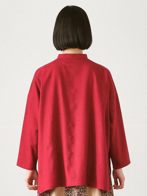 スタンドカラー前後差ブラウス　C/L/R/Eツイル