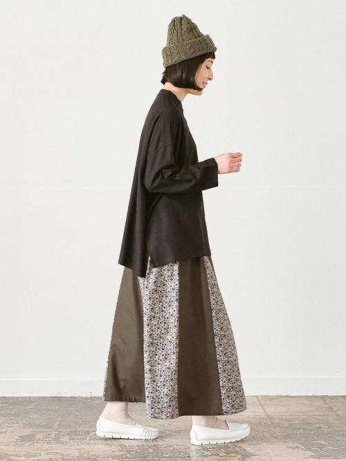 スタンドカラー前後差ブラウス　C/L/R/Eツイル