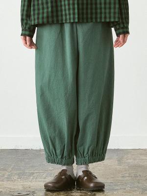 裾ゴムバルーンパンツ　綿オックス