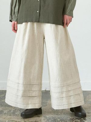 裾タックフレアパンツ　CLオックス