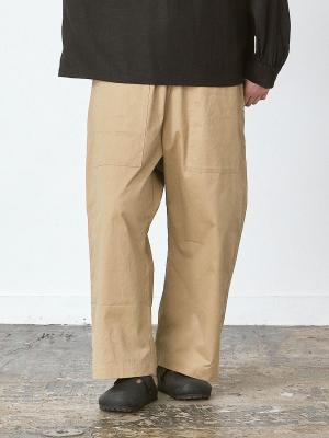 ワイドテーパードパンツ ハイカウントチノ