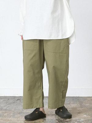 ワイドテーパードパンツ ハイカウントチノ