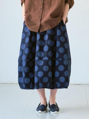 ドット柄バルーンスカート　T/R