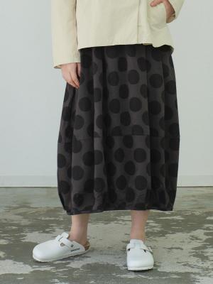 ドット柄バルーンスカート　T/R
