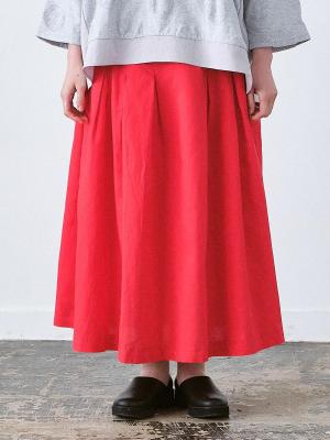 フレアスカート　綿麻オックス