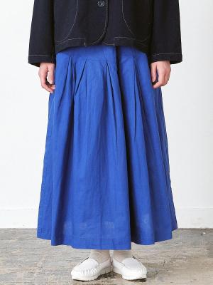 フレアスカート　綿麻オックス