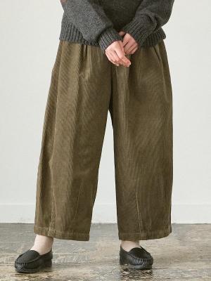 ワイドパンツ　綿8Wコーデュロイ