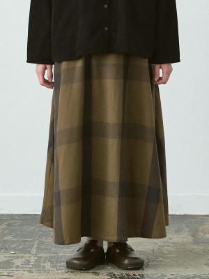 フレアスカート　コットンビエラチェック