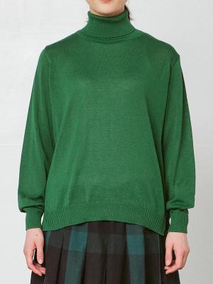 タートルネックプルオーバーニット　T/R天竺