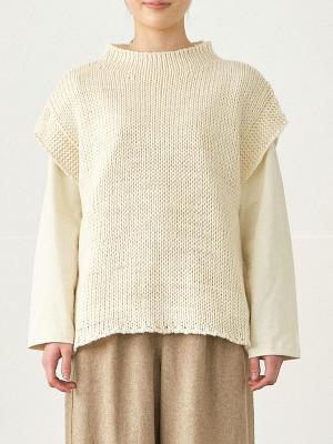 プルオーバーニットベスト A/Wスラブヤーン3G