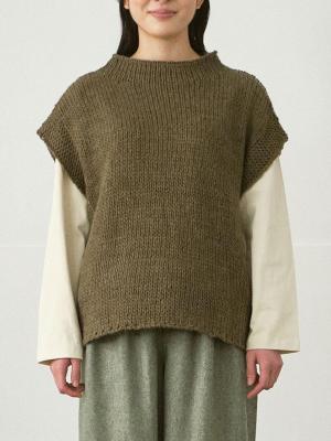 プルオーバーニットベスト　A/Wスラブヤーン3G