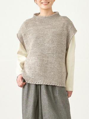 プルオーバーニットベスト　A/Wスラブヤーン3G