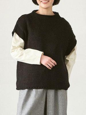 プルオーバーニットベスト A/Wスラブヤーン3G