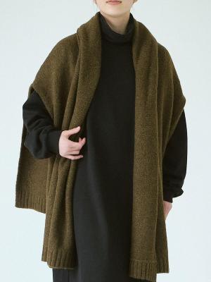 ニットショールカーディガン　キャメルライク3G