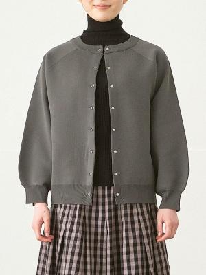 スナップボタンカーディガン　E総針編み