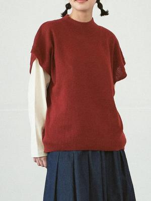 モックネックニットベスト 　AC/N/Wラーベン柄