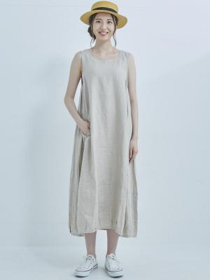 バルーンワンピース リネンオックス